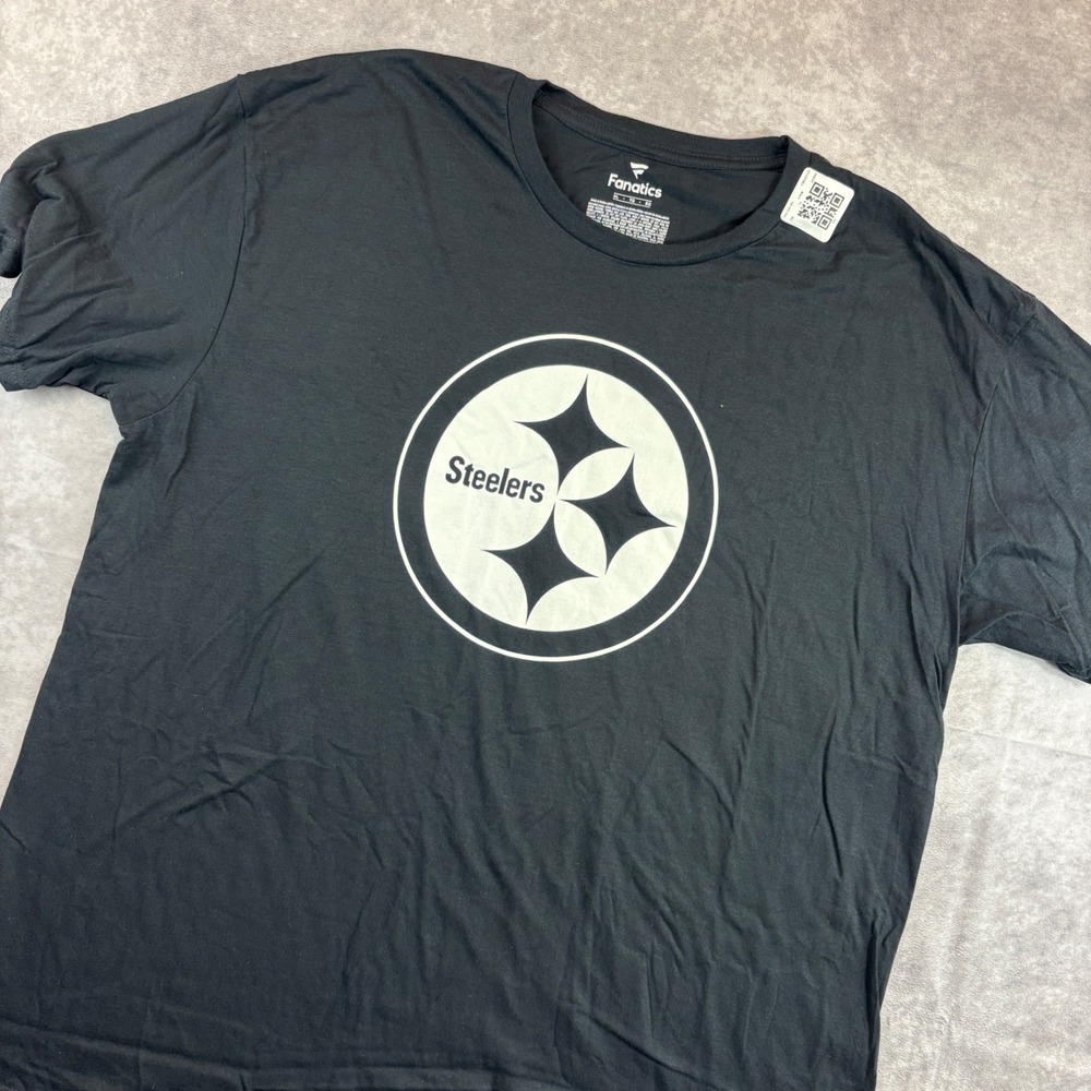 Pittsburgh Steelers T-Shirt Mens XL Black 60 Cook Logo Graphic Tee NWOT